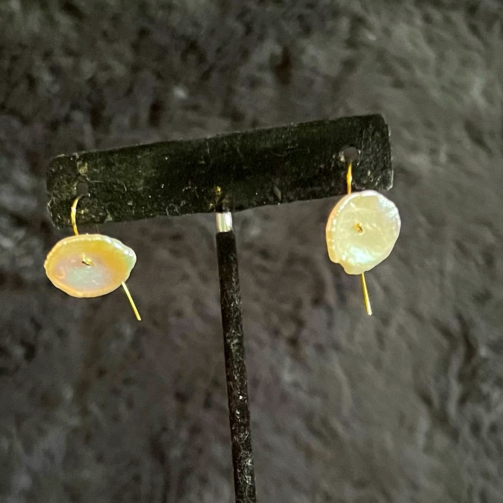 ANTHROPOLOGIE MOTHER OF PEARL CHANDELIER EARINGS